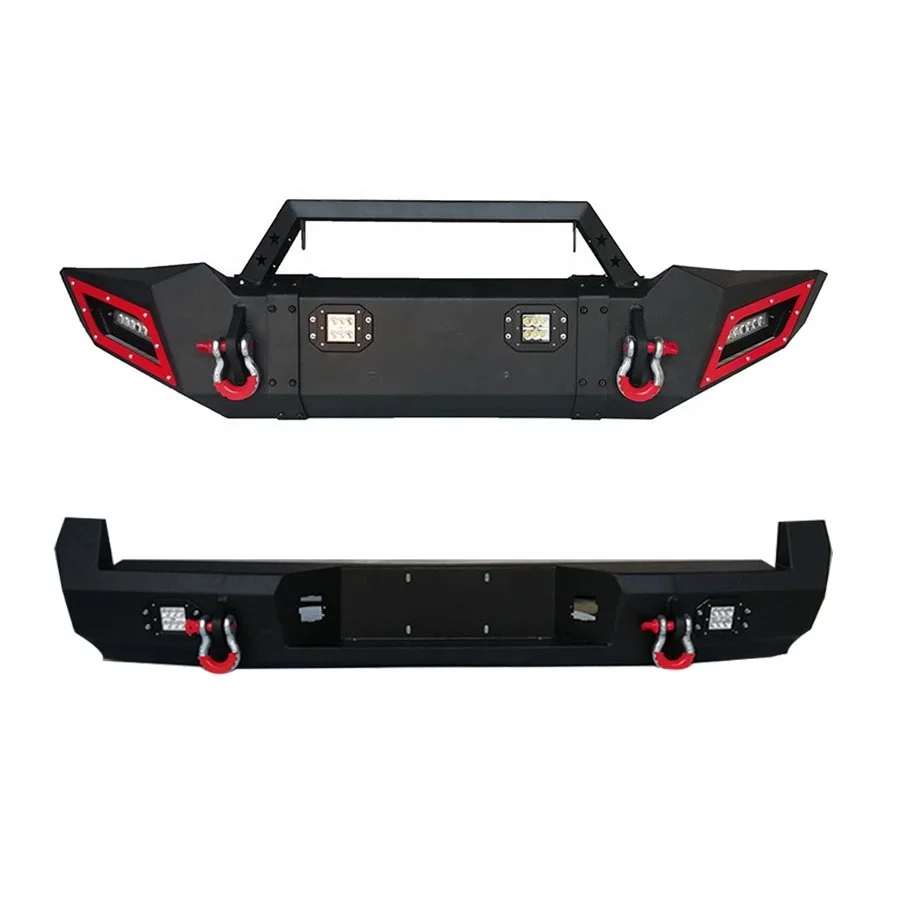 

Steel Front Bumper and Rear Step Step Bumper Guard With LED Light For Tacoma 2005-2015 custom