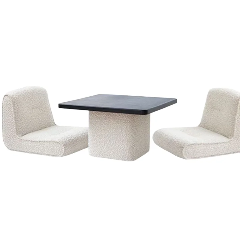 

Bay window table and chair combination balcony tatami coffee table floor solid wood simple bay window small table square kang