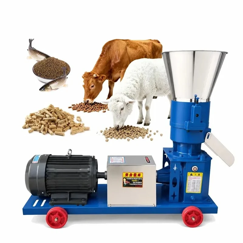 Animal Feed Pellet Machine for Cattle Sheep Fish Chicken Poultry 200kg/h