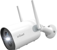 ieGeek 2K Wireless Security Camera Outdoor with Color Night Vision, Rechargeable Battery CCTV Camera Systems, WiFi Home Security