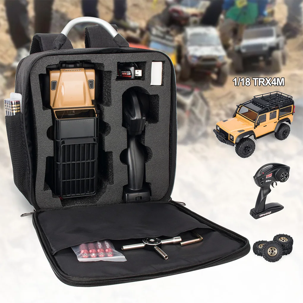 

RC Storage Bag Backpack Waterproof Carrying Case Shoulder Bags Backpack for TRX4M Defender Bronco 1/18 RC Crawler Parts