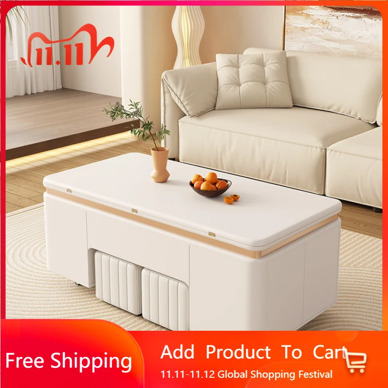 

Organizer Lifting Coffee Tables Multi Function Nordic Coffee Table White Design Entertainment Couchtisch Living Room Furniture