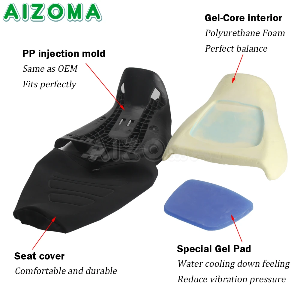 Motorcycle Gel Pad Seat Front Driver Seat Cushion For Harley Pan America 1250 Special RA1250S RA1250 2021-2026 PAN AMERICA 1250