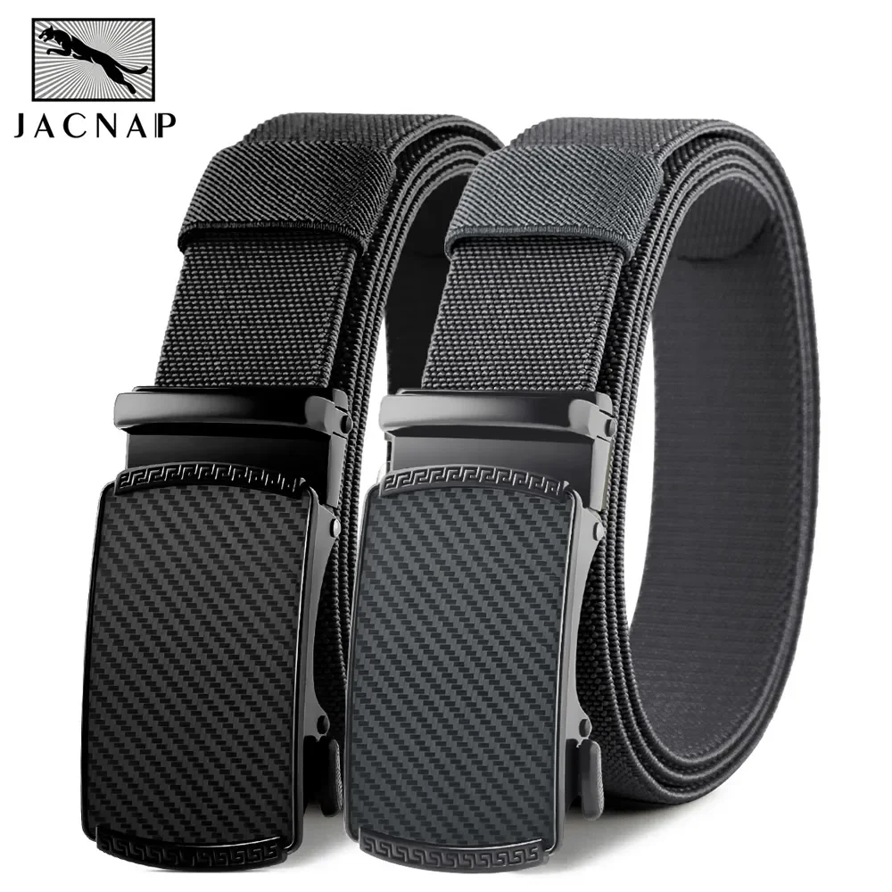 JACNAIP Men's Elastic Belt Tough Stretch Military Belt Soft Nylon Sports Accessories Men Women Elastic Tactical Belt 115-150CM