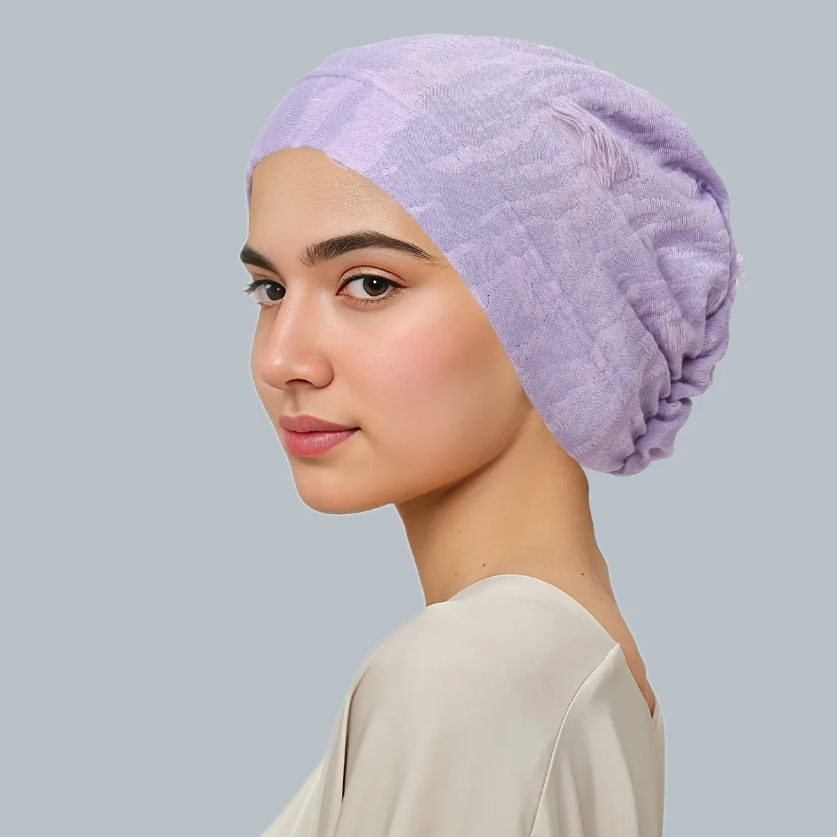 

Women Soft Hole Turban Inner Hijab Sleep Cap Head Wrap Muslim Underscarf Hat Beanie Bonnet Slouch Baggy Hair Loss Headband Mujer