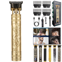 Professional Vintage Wireless Full Set Accessories Men Beard Body Barber Shop Electric Hair Clipper Trimmer Cut Cutter Machine