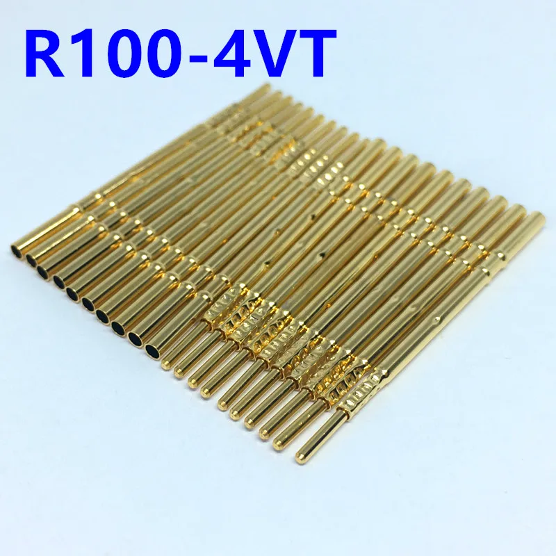 20/100PCS R100-4VT Test Pin P100-B1 Receptacle Brass Tube Needle Sleeve Seat Crimp Connect Probe Sleeve 35.3mm Outer Dia 1.67mm