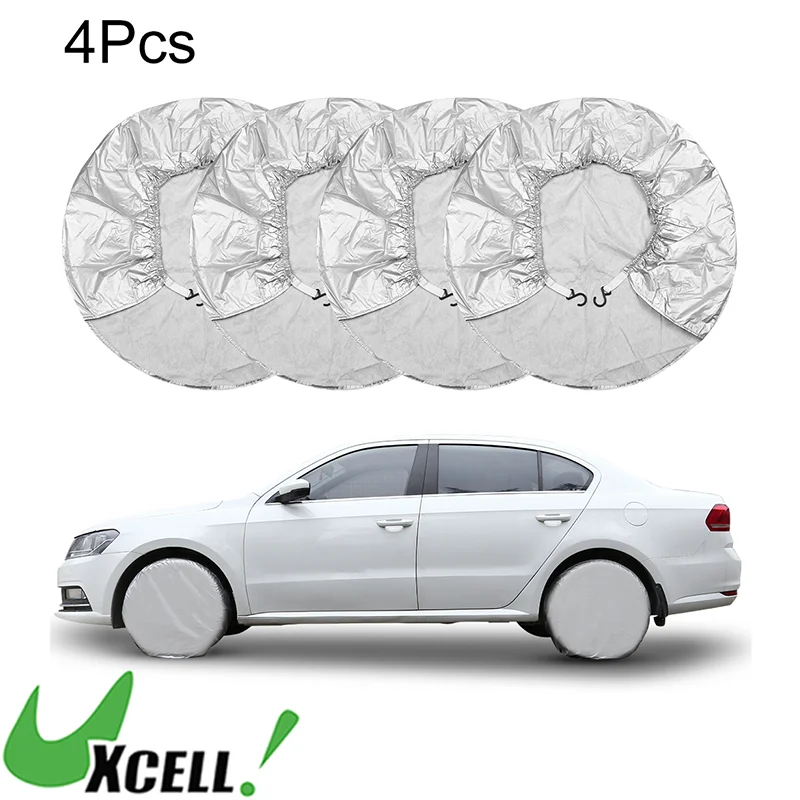 UXCELL Auto Wheels Tire Waterproof Covers Vehicle Wheel Tire Storage Bags Sun RV Trailer Tire Protectors Car Accessories 4pc