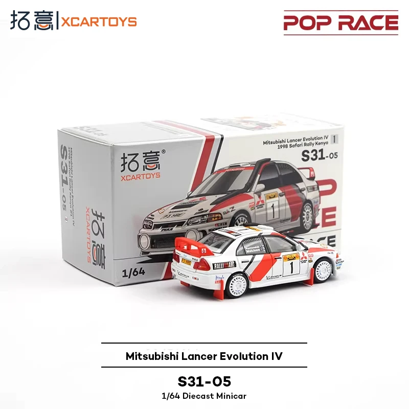 

XCARTOY Float S31-05 Mitsubishi Lancery-Evolation_1V-1998 Kenya Wildlife Park Rally Alloy Car Model Toy