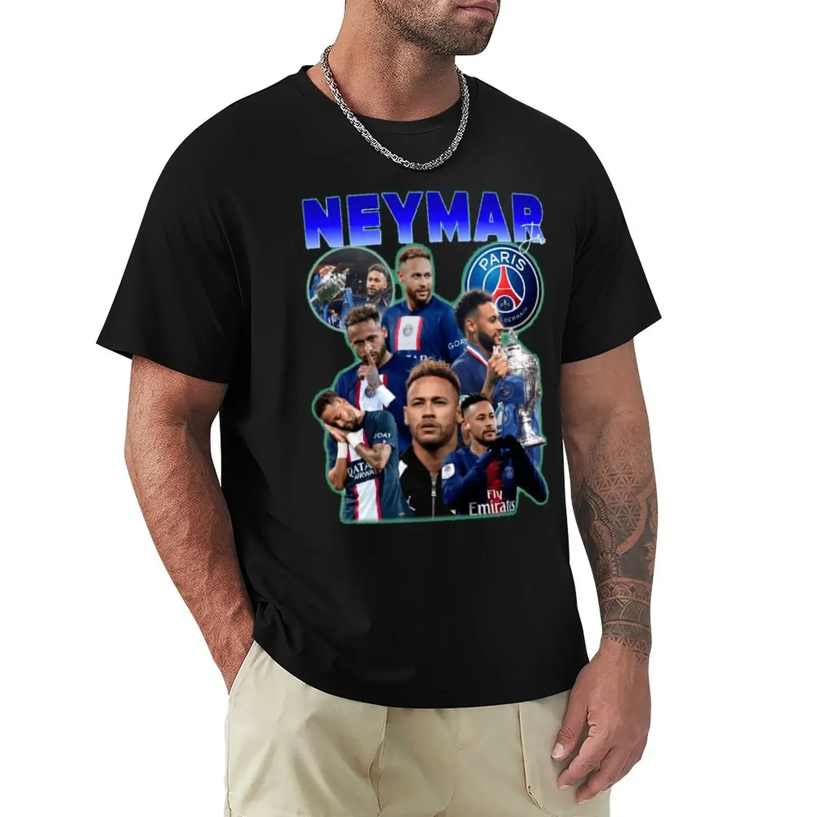 Move Vintage Travel USA Size Cute Neymar And Jr Brazil Celebrate Soccer Striker 27 T-shirts