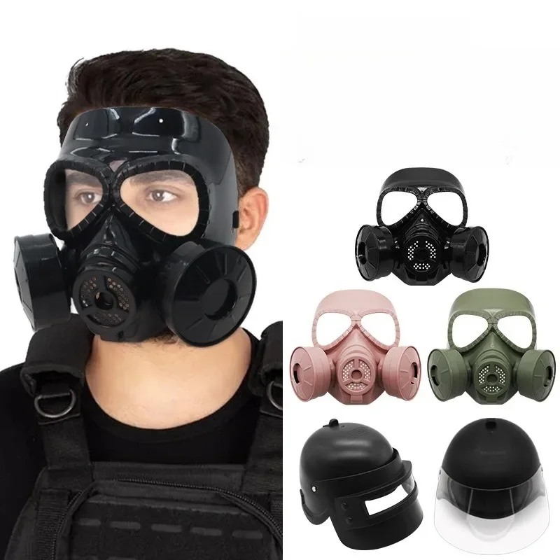 Máscara de Gas de Color Sólido para Fiestas, Máscara Protectora Facial Completa, Casco con Fijación Elástica, Cómoda de Usar, Máscara para Fiestas