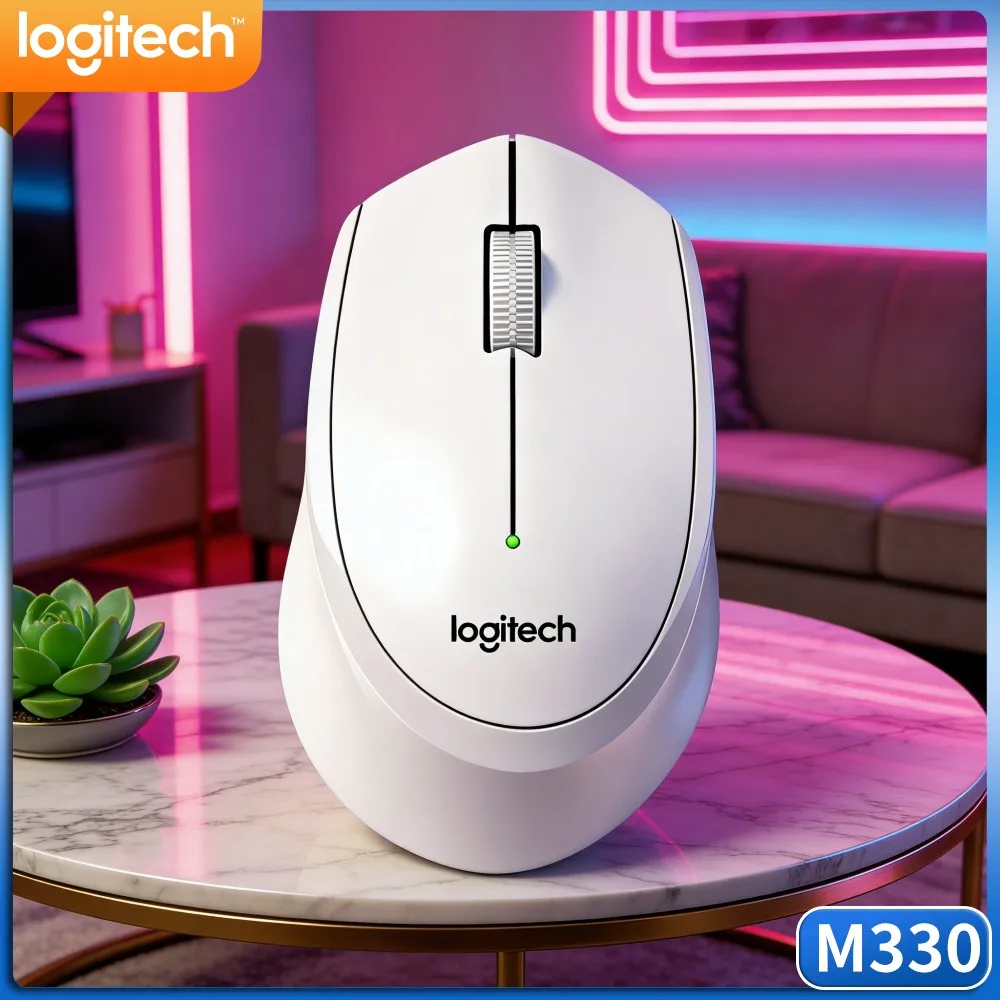 Logitech M330 Silent Wireless Mouse Matte Anti Smudge Outer Shell Repel Hand Grease Maintain Clean Look For Long Time Usage