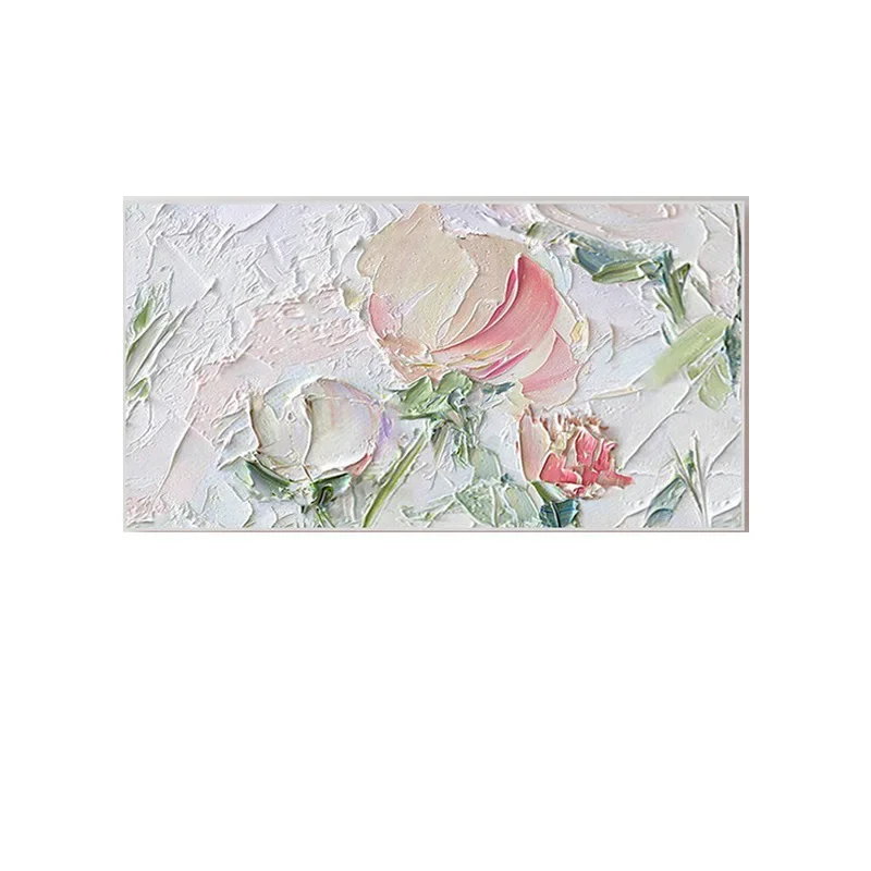 رسمت باليد النفط اللوحة الفاوانيا زهرة مطعم ضوء الفاخرة اللوحة الزخرفية الشرفة جدارية عمودية أريكة غرفة المعيشة