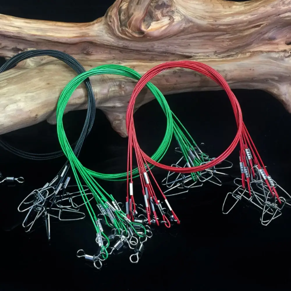 

10pcs 50cm Sea Fishing Steel Wire 1mm Diameter Anti-bite Fishing Leader Line Durable 150LB Tension Lure Fishing-line Anglers