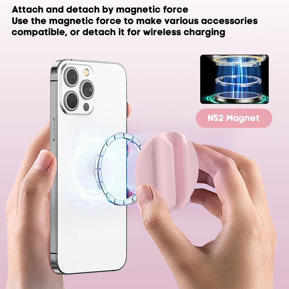 Grippopso Magnetic Cellphone Lipstick Holder Make Up Mirror Lip Blam Phone Stand For IPhone Samsung Universal Bracket,Small