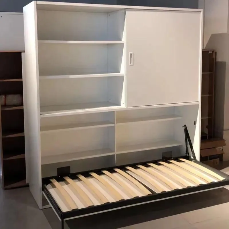 Bedroom Furniture Murphy Cube Wall Mounted Foldable Hidden Bed Space Saving Cabinet Bed