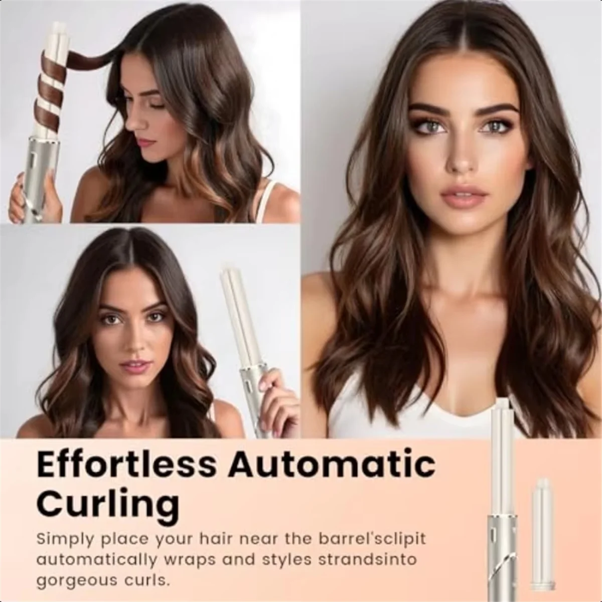WDL Auto-Wrap Hair Curling Barrels and Paddle Brush for FlexStyle Hair Dryers Attachment for Straight Wavy Curly