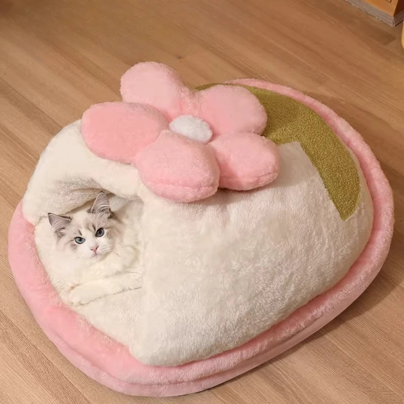 Cat nest winter warmth semi-closed cat sleeping slipper nest