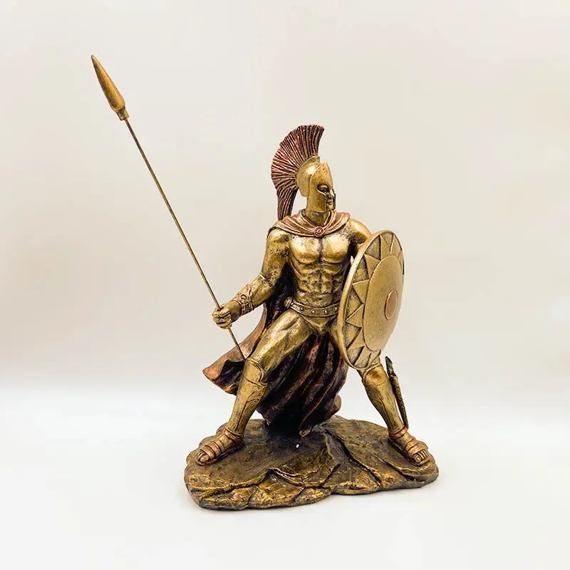 2025 New Nordic Living Room Decor High-End Elegant Spartan Warrior Statue Resin Crafts Wine Cabinet Office Decoration Ornaments
