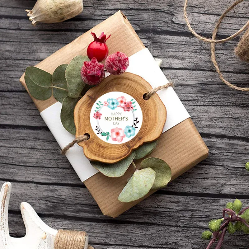 50-500pcs Mother's Day Decoration Thanksgiving Gift Series Sticker Labels