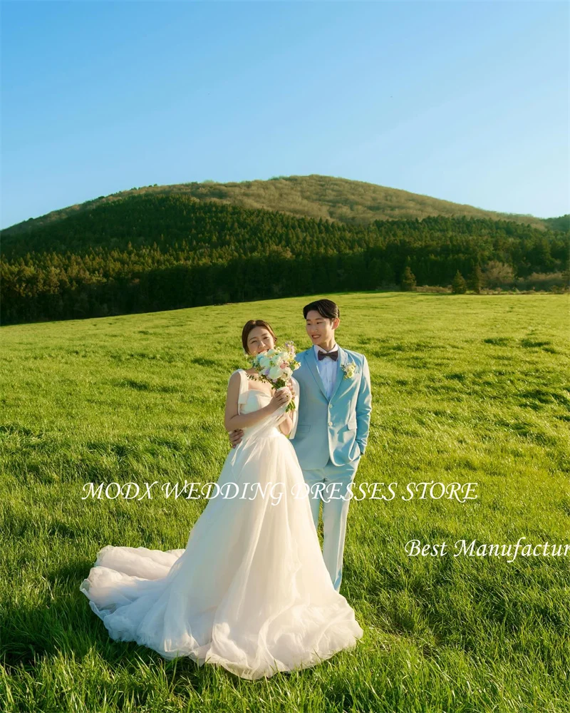 MODX Princess Simple White A-Line Wedding Dresses Sweetheart Straps Sweep Train Corset Back Bridal Gowns Spring Mariage 2025