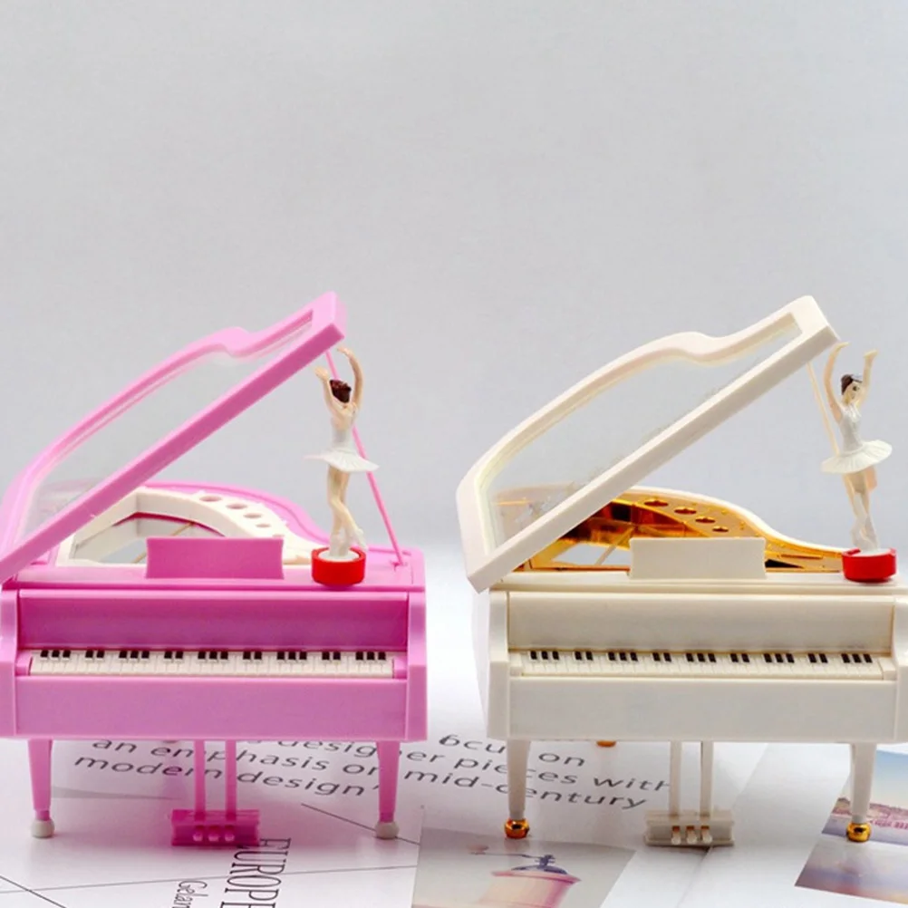

Piano Music Box Decorative Musical Instrument Plastic Material Non Fade Small Size Bedroom Living Room