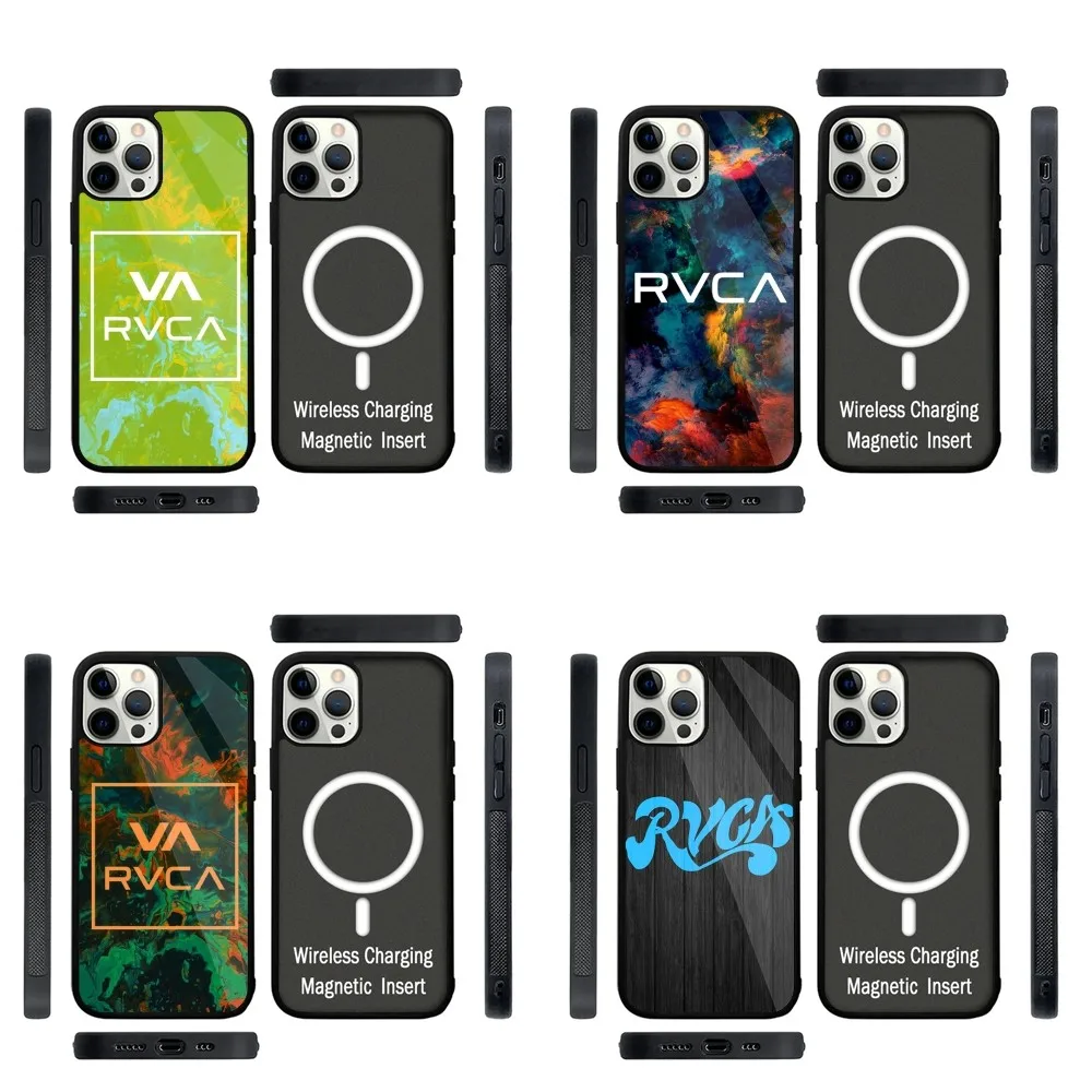 

luxury R-RVCA-S Phone Case Strong Magnetic For IPhone 16,15,14,13,Pro,Max,Plus,11,12,Mini For Magsafe Wireless Charging