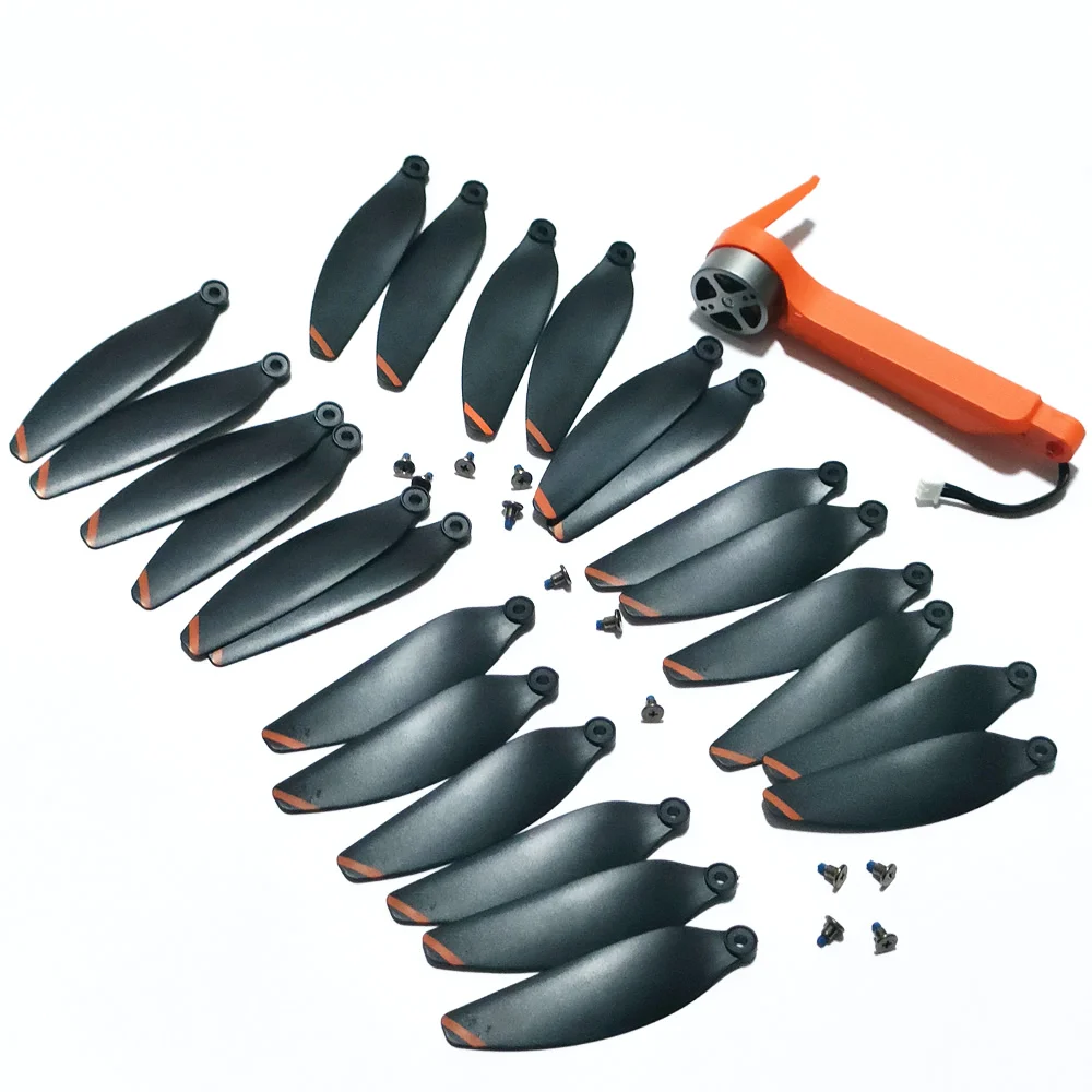 Front Brushless Motor Arm A1(Orange)  + 24PCS CW CCW Propellers Blade Spare Parts for LS-S6S Drone LSRC Quadcopter Accessories