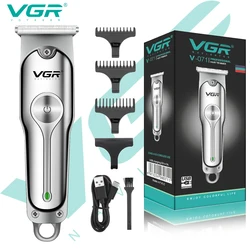 VGR 071 Hair Trimmer Professional Hair Clipper Rechargeable Hair Cutting Machine T-Blade Cordless Portable Trimmer for Men