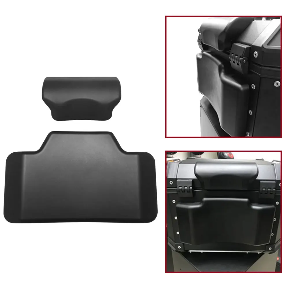 

Black Motorcycle Backrest Soft Rear Top Case Cushion Modification Accessories Easy Install Passenger Back Pad Universal