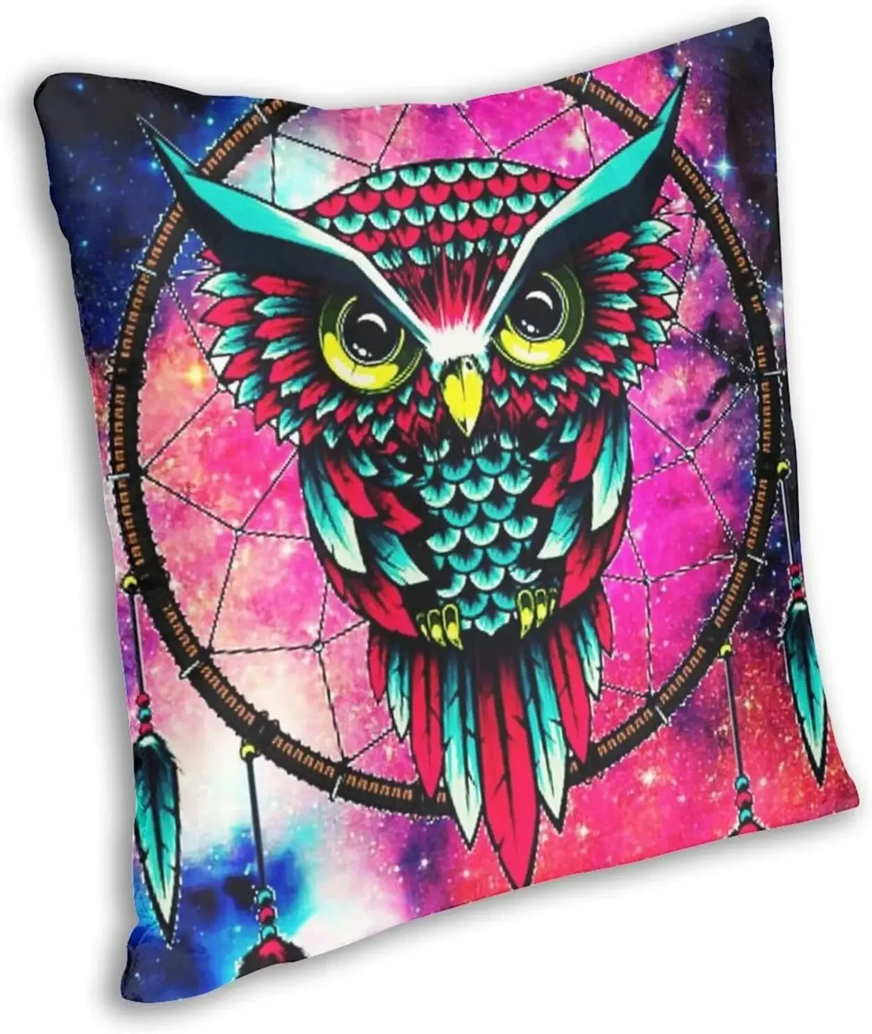 Pillow Cases Owl Pattern Dreamcatcher Galaxy 18 X 18 Inch Pillow Case for Boys Girls Infant Kids Ultra Soft and Breathable