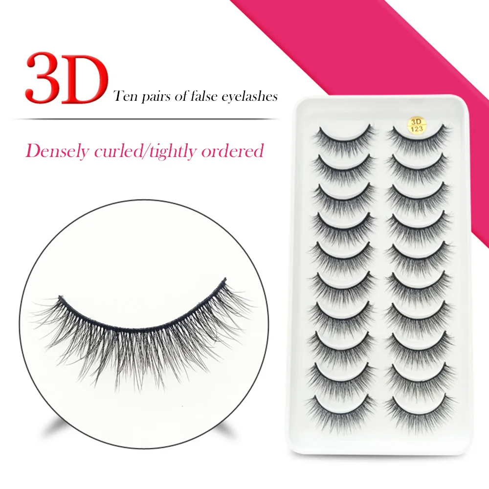 10 Pairs 3D Curly Lashes strip False eyelashes Fluffy Soft Full Thick Wispy Eyelash extensions Dramatic False Eyelashes Makeup