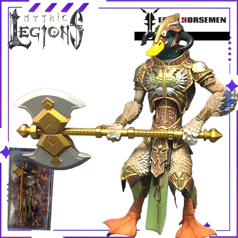 Four Horsemen Studios Genuine Mythic Legions Series Green Headed Duck, Finished Movable Model Toy Collectible Gift for Friends