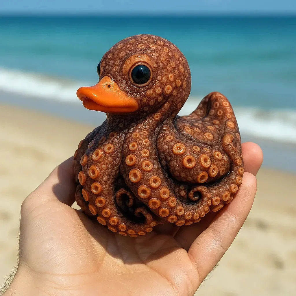 Halloween Decoration Item - Sea Creature Duck - Resin Craftwork Piece for Home Decoration Featuring An Aquatic Animal Duck.
