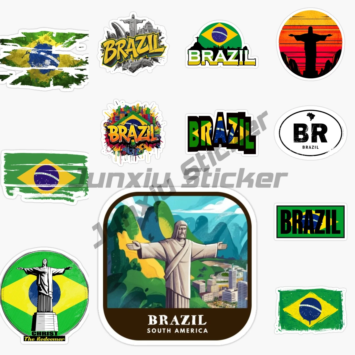 

Brazil RIO DE JANEIRO Car Stickers PVC Vinyl Self-adhesive Truck Racing Car Laptop Moto Helmet Door Windows Decals Customizable