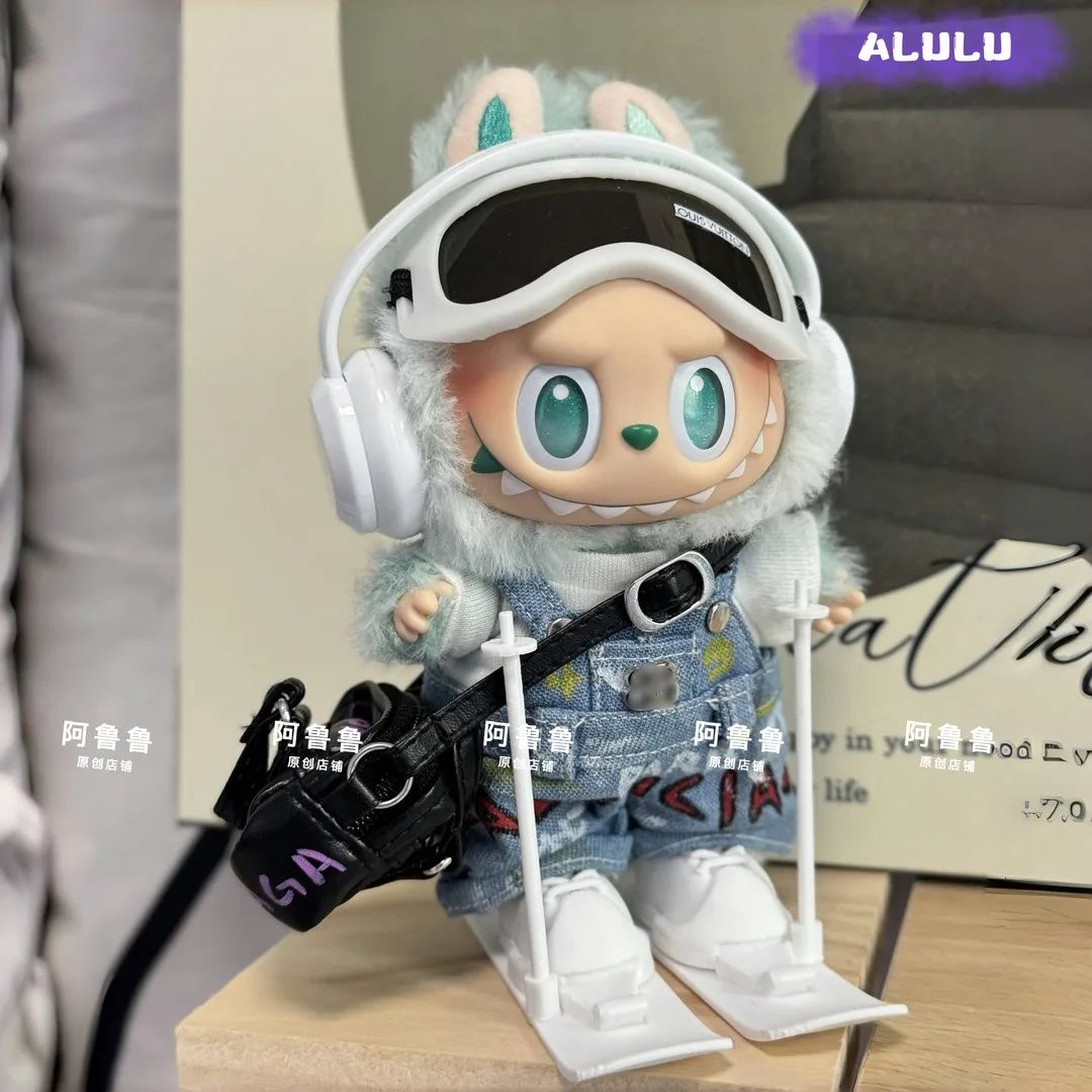 

Зимний комплект снаряжения для лыжного сноуборда для куклы Labubu 3.0 17 см Ropa Labubu V1/V2/V3, аксессуары для замены дисплея