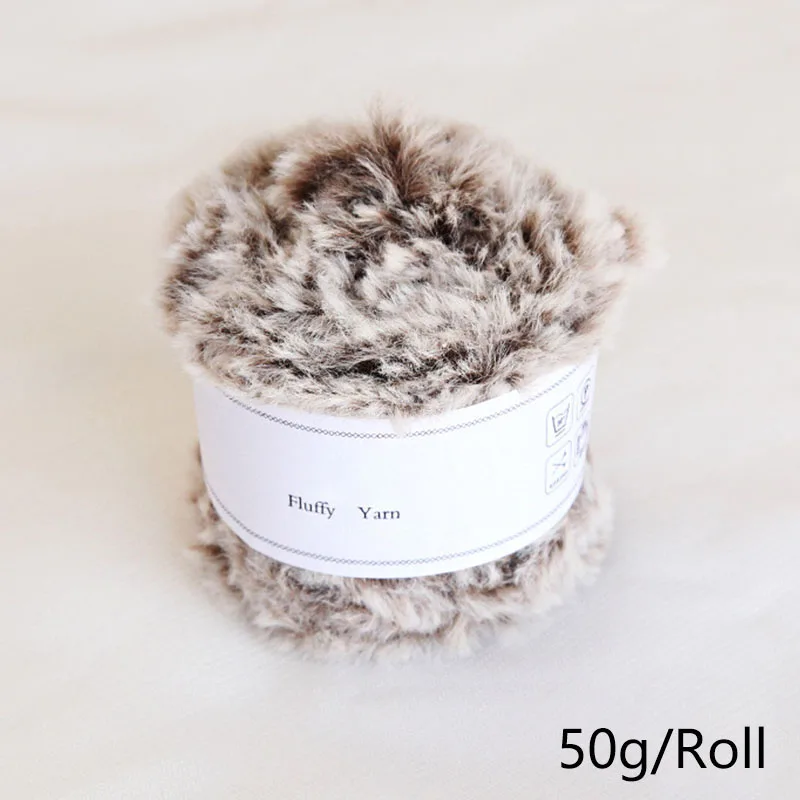 50g/Roll Faux Fur Yarn Hair Rabbit Wool Cashmere for Hand Knitting Crochet Sweater Thread Baby Clothes Scarf Fluffy Mink Yarn