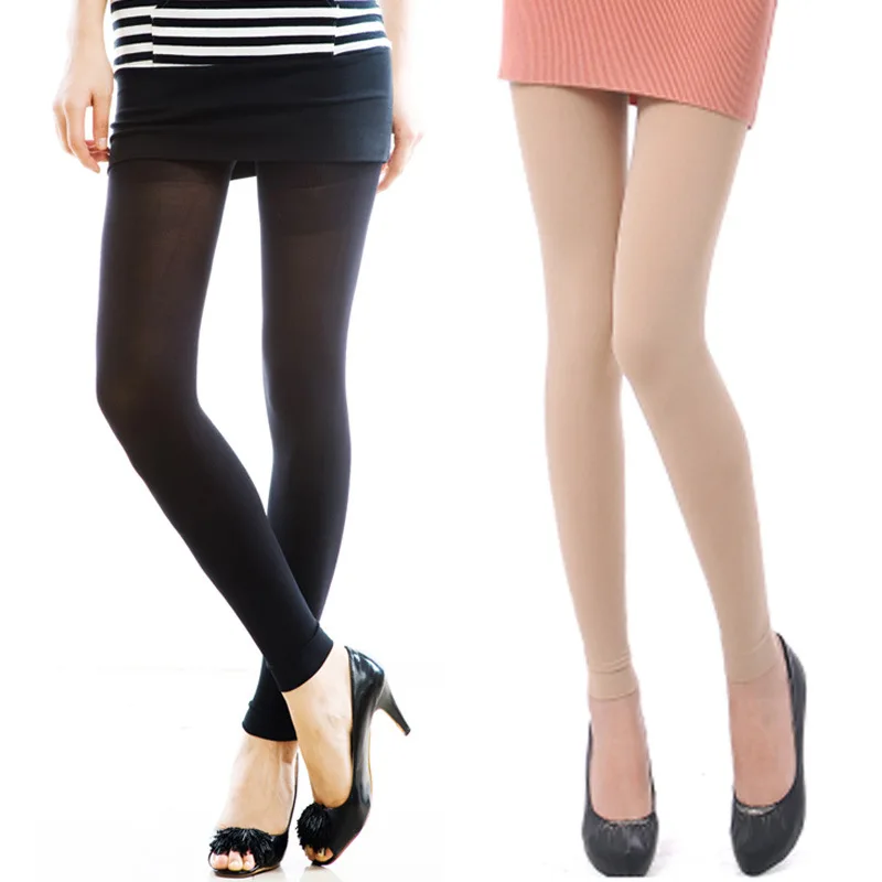 가을 발목 길이 바지 100D 벨벳 안티 후크 레깅스 여성 스타킹 슬리밍 블랙 실크 제조 업체, 드롭 배송