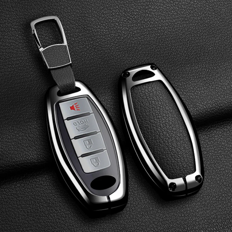 Suitable Zinc Alloy Car Remote Key Cover Case For Infiniti Q50 Q60 Q70 QX50 QX60 QX70 For Nissan Qashqai Juke J10 J11 X-Trail view 5