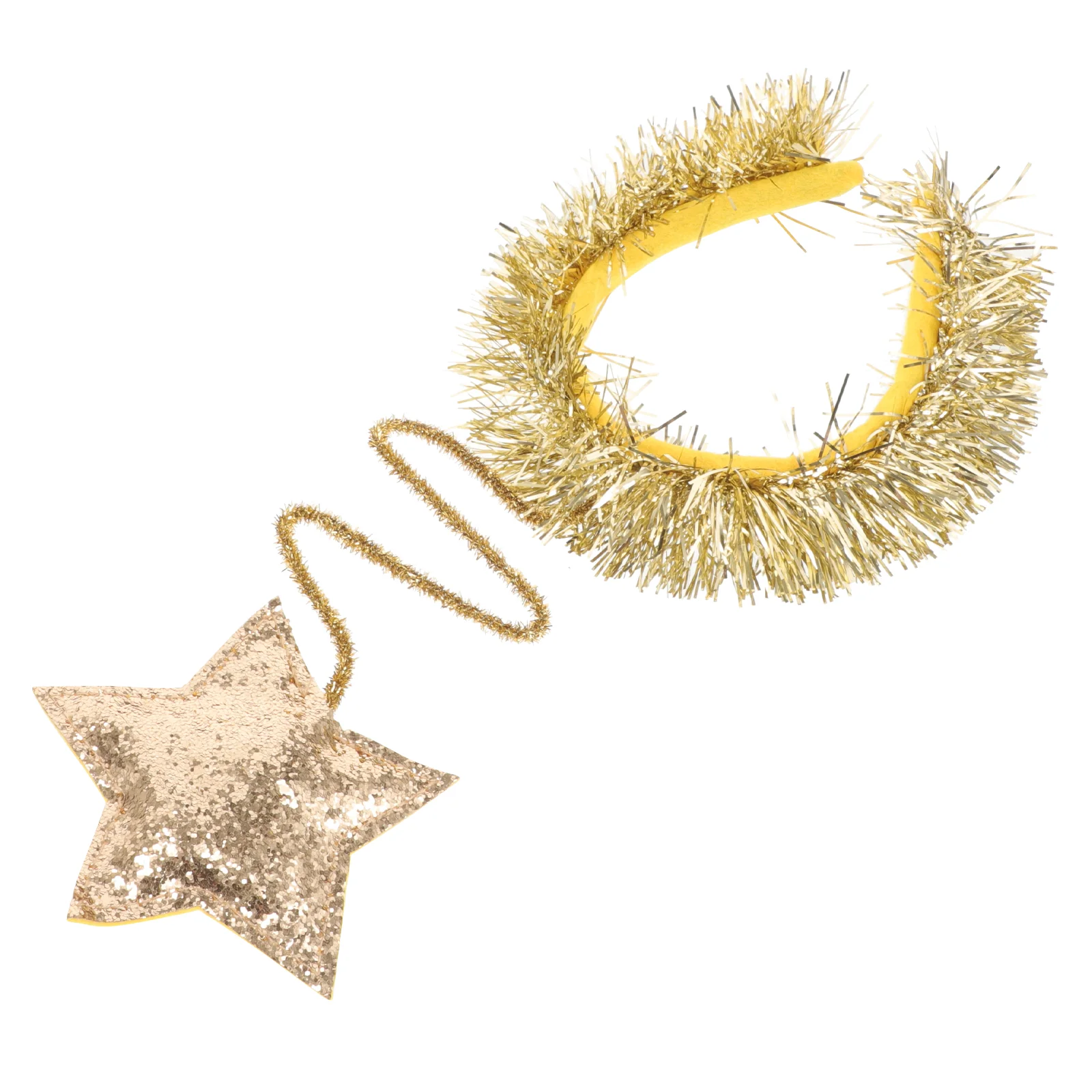 1pc estrela faixa de cabelo festa de aniversário mulher cabelo fashiona menina cocar para crianças meninas meninos (dourado) festa argola de cabelo