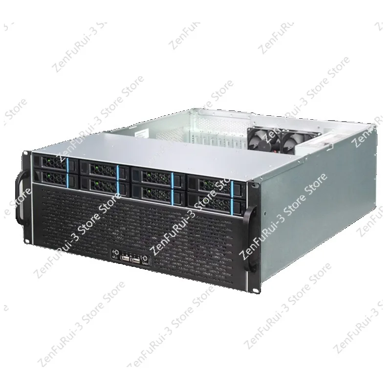 4U450-8 short 8-disk hot-swappable server chassis, cloud computing, cloud storage AI rendering workstation