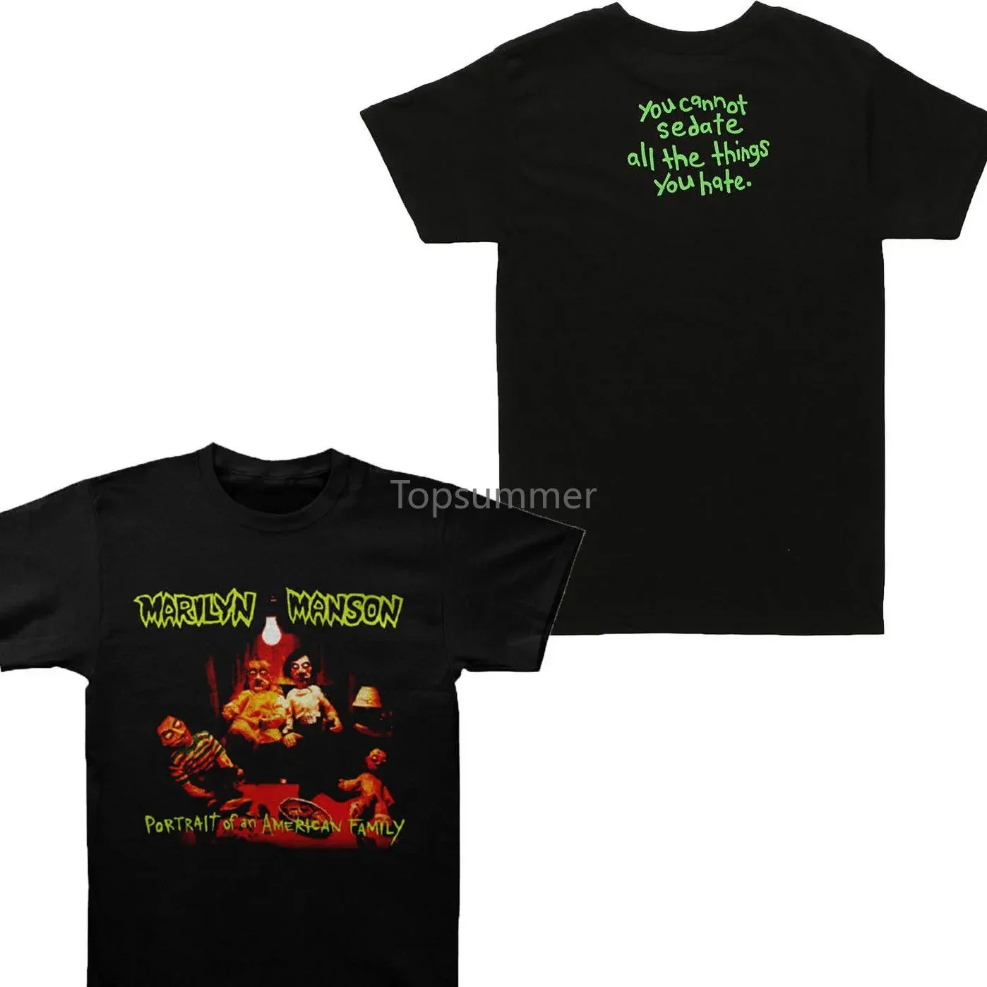 Hipster Tee Shirt Homme Authentic Marilyn Manson American Family Slim Fit T Shirt S M L Xl 2Xl New