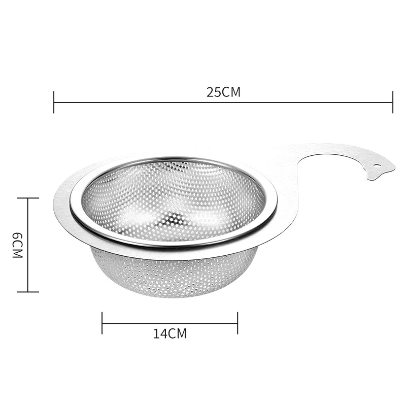 بالوعة المطبخ استنزاف سلة معلقة شبكة من الاستانلس استيل سوان شكل استنزاف مصفاة سلة اكسسوارات المطبخ