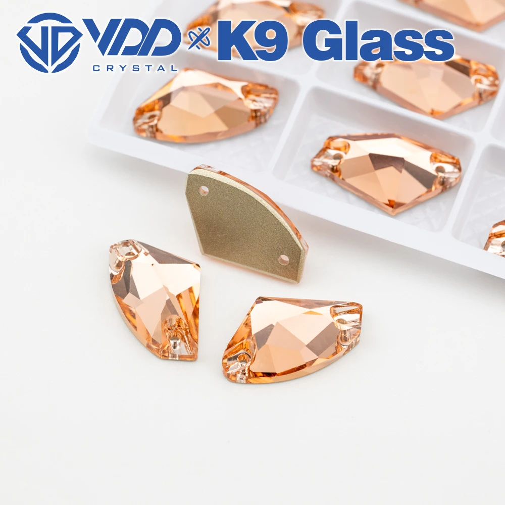 VDD S108 Peach Fuzz Galactic AAAAA Top Quality K9 Glass Sew On Rhinestones Crystal Flatback Sewing Stone For Clothes Decorations