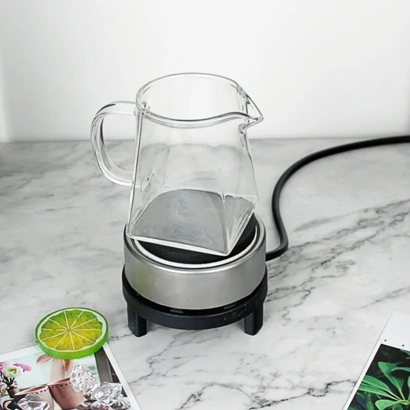300W Electric Stove Cast Iron Burner Mini Warmer for Flat Bottom Tea Coffee Pot Heat Resisting Glass Pot 220V