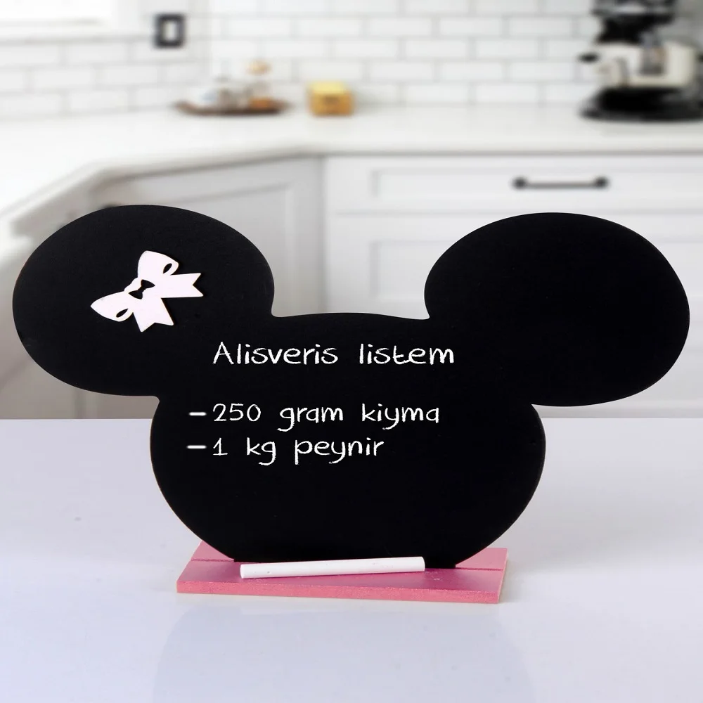 Blackboard Missing List, Kitchen List, Mickey Mouse Shopping List, Heart Chalkboard Notepad Notebook Chalk