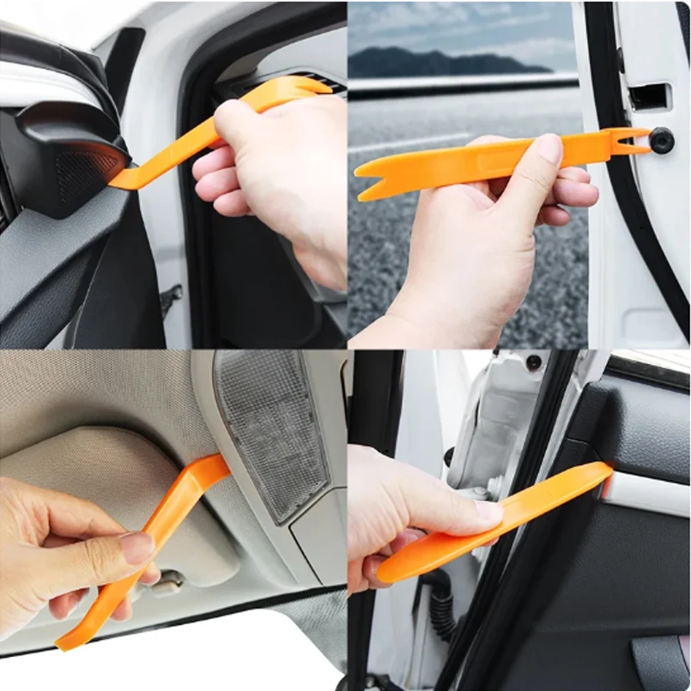 Car door panel adhesive buckle screwdriver nail remover buckle removal sheep horn nail remover interior panel tool pry plate