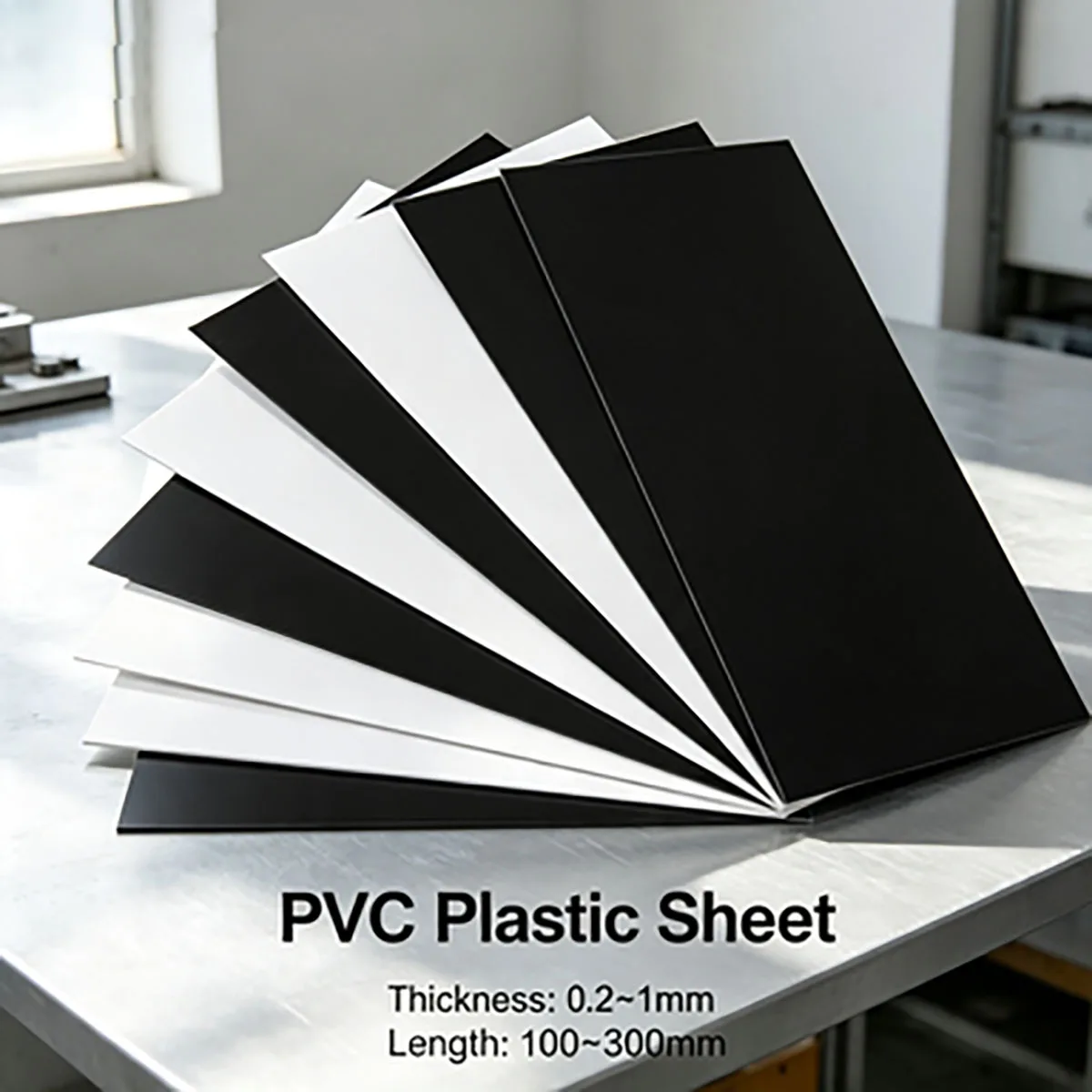 Black and White PVC Plastic Panel, 0.2mm-1mm Thickness, Material for DIY Handmade and Architectural Model Making