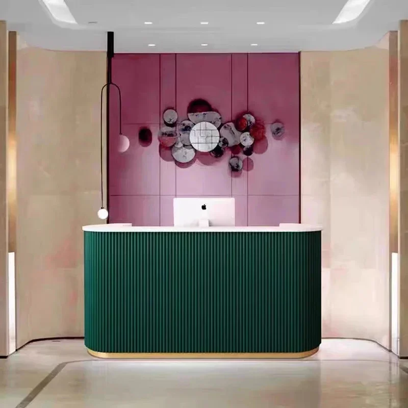 

Modern Reception Desk Cashier Vanity Retail Display Reception Desk Checkout Lectern Shop Cadeiras De Escritorio Furniture