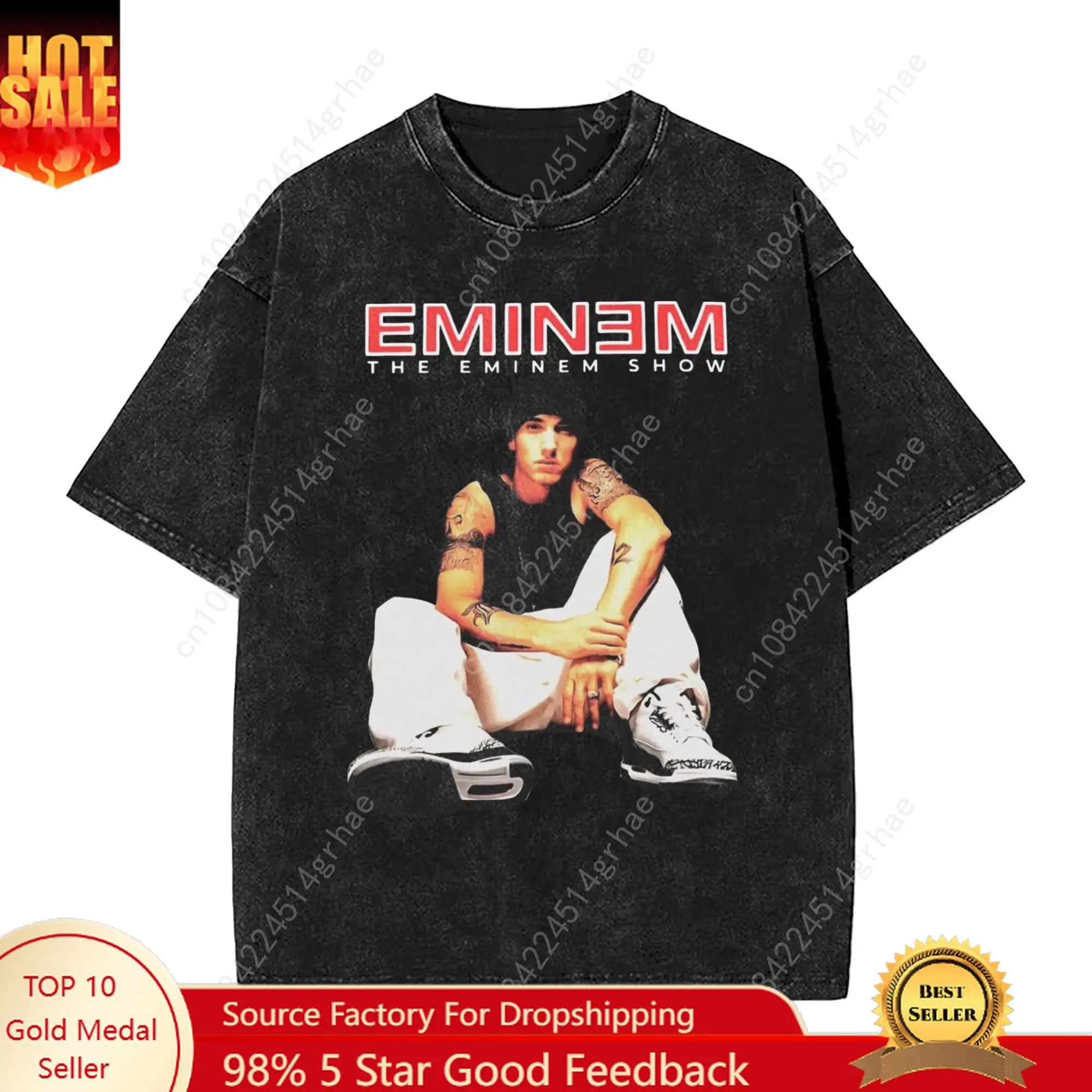 

Men Rapper Eminem T Shirts Hip Hop Tops Beach Vintage Short-Sleeve T-Shirt Round Neck Hip Hop Design Tshirt Hot Sale